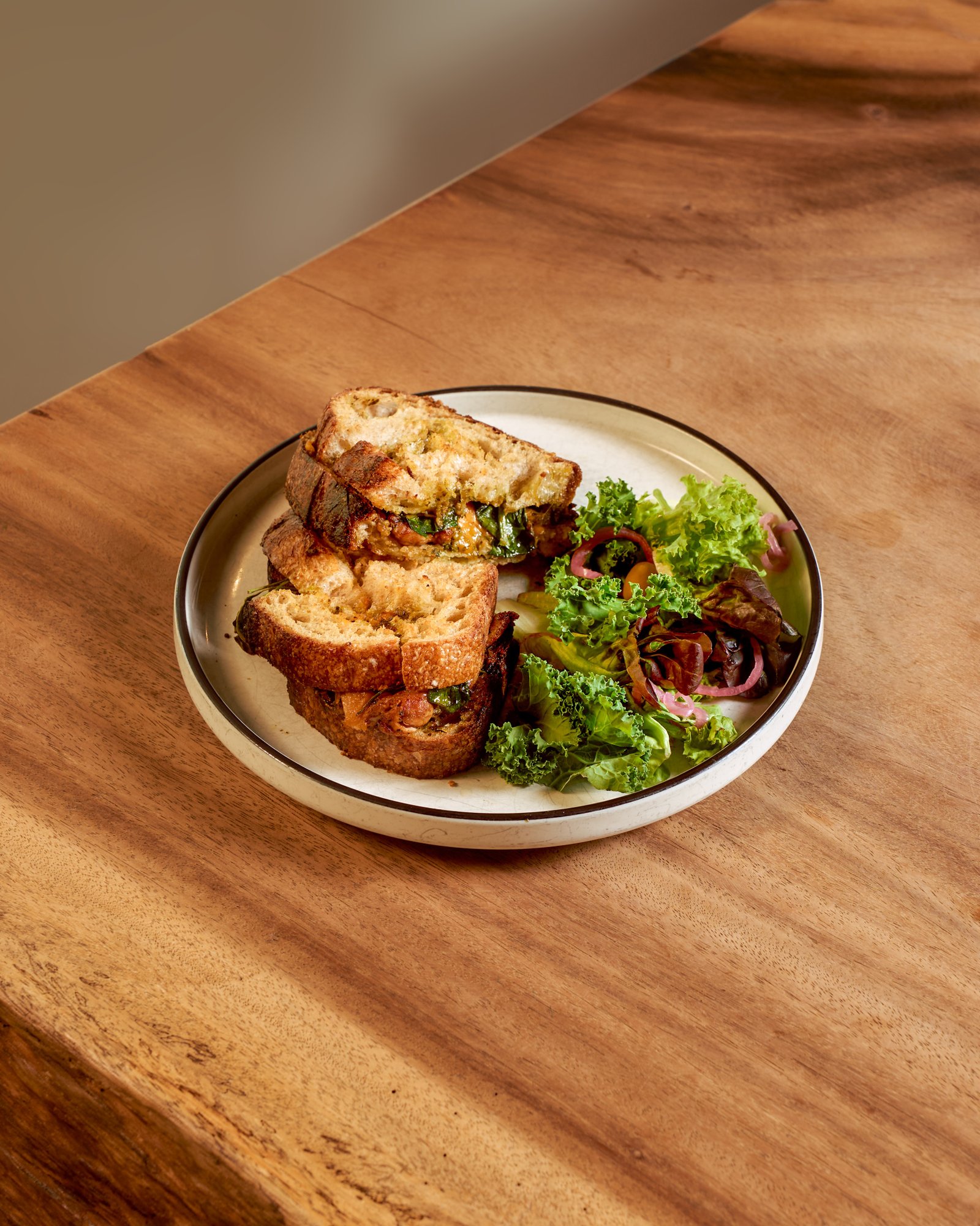 Grilled Sandwich with Salad